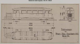 Triebwagen 50 (T1), Wismar, Baujahr 1934, diente Willi Kissau als Vorlage für seine Zeichnung