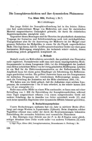 Die Ionosphärenschichten und ihre dynamischen Phänomene