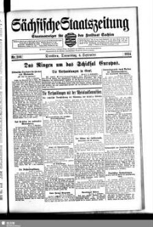 Sächsische Staatszeitung : Staatsanzeiger für den Freistaat Sachsen