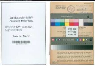 Entnazifizierung Martin Tofaute , geb. 03.01.1891 (Stadtinspektor)