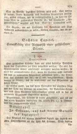 Sechstes Capitel. Entwickelung oder Aufmarsch einer geschlossenen Colonne.