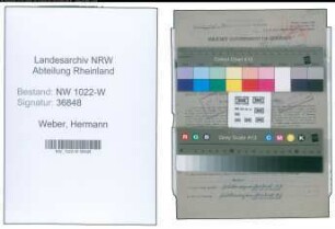 Entnazifizierung Hermann Weber , geb. 07.11.1910 (Bahnbeamter)