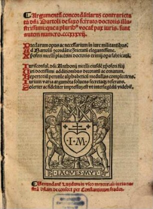 Argumentum Concordantiarum contrarietatum