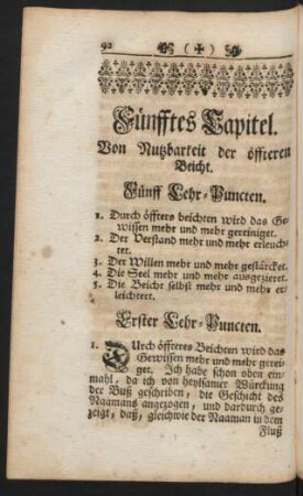 Fünfftes Capitel. Von Nutzbarkeit der öffteren Beicht
