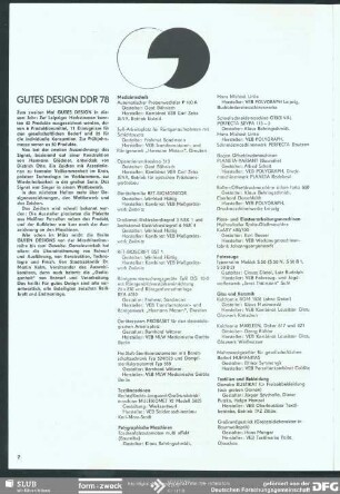 Gutes Design DDR 78 : Gutes Design DDR 78