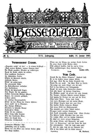 No. 2, 16. Januar 1905