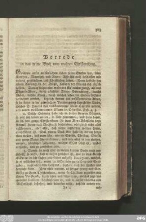 Vorrede in das dritte Buch vom wahren Christenthum.