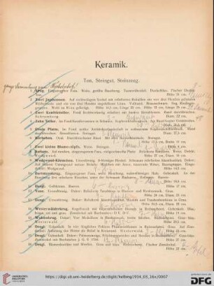 Keramik (Nr. 1-184)