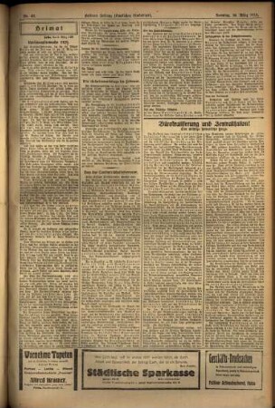 Zweite Ausgabe vom Sonntag, den 10. März 1929.