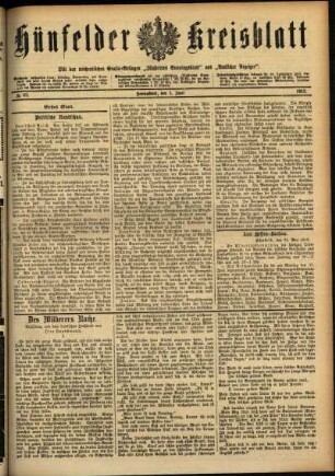Ausgabe vom Samstag, den 01. Juni 1912.