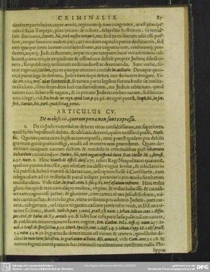 Articulus CV. De maleficiis, quorum poenae non sunt expressae