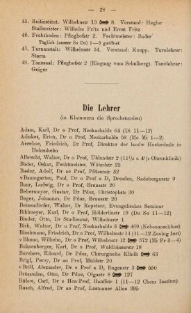 28-32, Die Lehrer