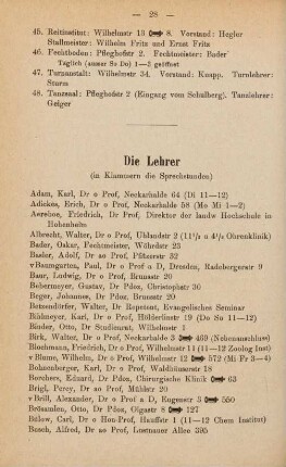28-32, Die Lehrer