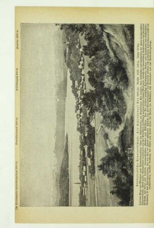 Südbayerische Seenlandschaft. Der Starnberger See (584 m). Größte Tiefe 123 m, Länge 20 km