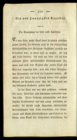Ein und Zwanzigstes Kapittel. - Dreißigstes Kapittel.
