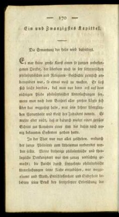 Ein und Zwanzigstes Kapittel. - Dreißigstes Kapittel.