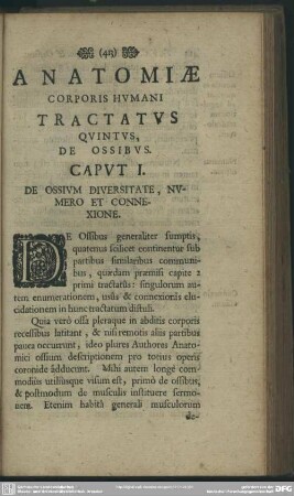 Anatomiae Corporis Humani Tractatus Quintus, De Ossibus