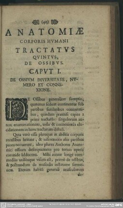 Anatomiae Corporis Humani Tractatus Quintus, De Ossibus
