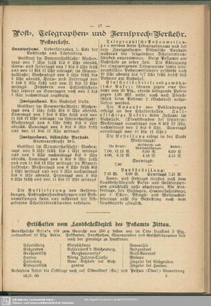 Post-, Telegraphen- u. Fernsprech-Verkehr
