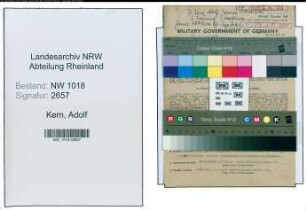 Entnazifizierung Adolf Kern , geb. 09.07.1895 (Betriebsleiter)