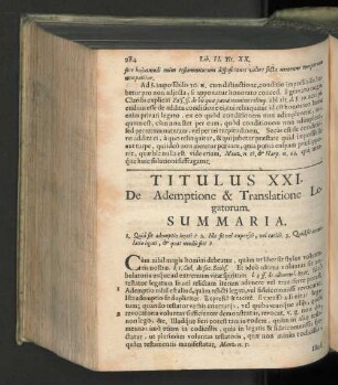 Titulus XXI. De ademptione & translatione legatorum.