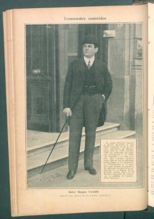 Señõr Gaspar Cornille, gerente del Banco de la Nación Argentina - [Retrato] : Transeúntes conocidos