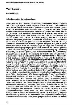 36-66, Vom Betrug