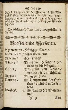Vorstellende Personen.