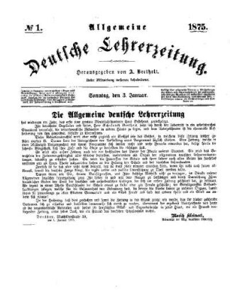 Die Allgemeine deutsche Lehrerzeitung