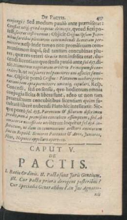 Caput V. De Pactis