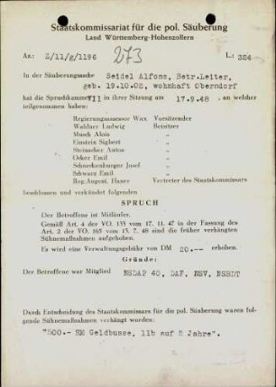 Seidel, Alfons