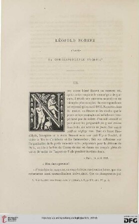 2. Pér. 6.1872: Léopold Robert d'après sa correspondance inédite, 3