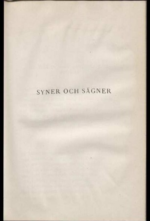 Syner Och Sägner