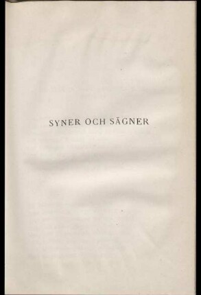 Syner Och Sägner