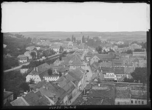 Kamenz. Blick vom Kirchturm nach der Pulsnitzer Straße