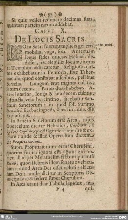 Caput X. De Locis Sacris