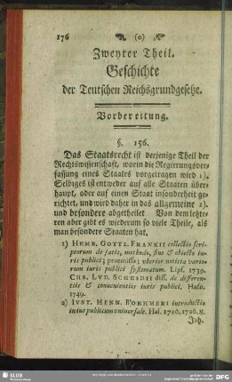 Zweyter [Dritter] Theil. Geschichte der Teutschen Reichsgrundgesetze