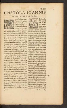 Epistola Joannis Presbyteri Secunda.