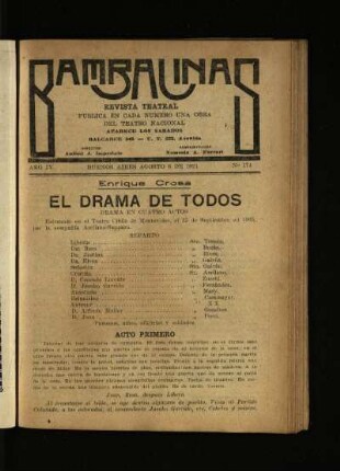 El drama de todos : drama en cuatro actos