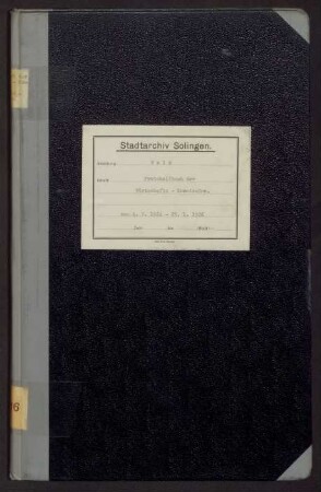 Wald: Wirtschaftskommission 1924-1926