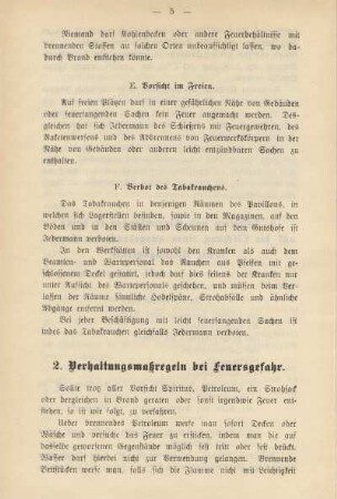 2. Verhaltungsmaßregeln bei Feuersgefahr