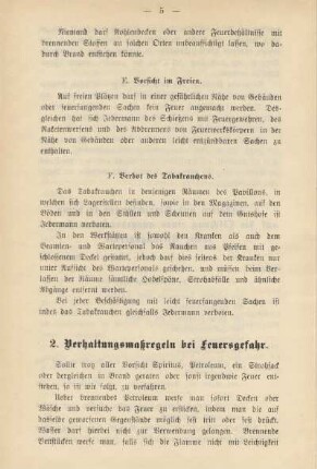 2. Verhaltungsmaßregeln bei Feuersgefahr