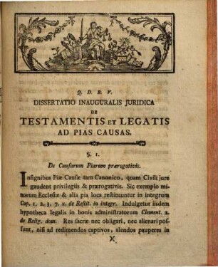 Diss. inaug. iur. de testamentis et legatis ad pias causas