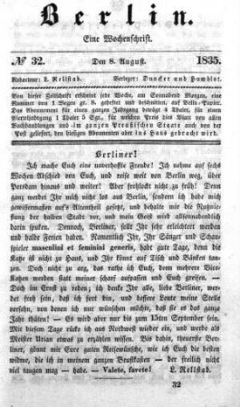 No. 32, 8. August 1835