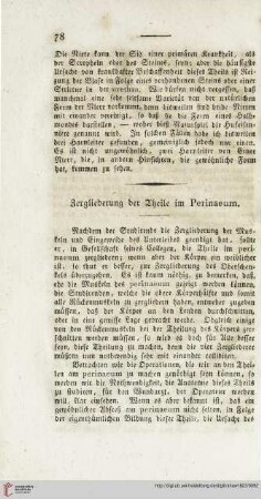 Zergliederung der Theile im Perinaeum