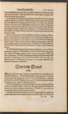 Von dem Danckopffer.
