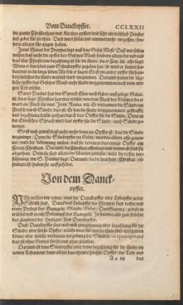 Von dem Danckopffer.
