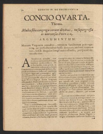 Concio Quarta. Thema. Multae filiae congregaverunt divitias, tu supergressa es universas.