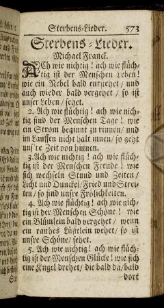 Sterbens-Lieder.
