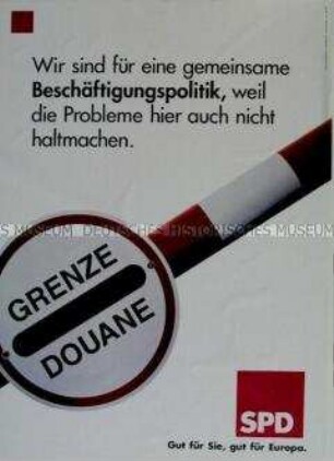 Wahlplakat der SPD zur Europa-Wahl am 13. Juni 1999